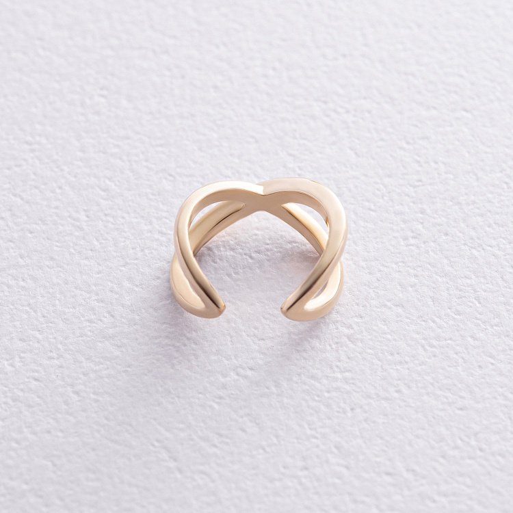 Сережка - каффа в жовтому золоті с06376 від ювелірного магазину Онікс - 4