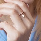 Золотое кольцо "Ключик" с фианитами к07006 от ювелирного магазина Оникс - 5