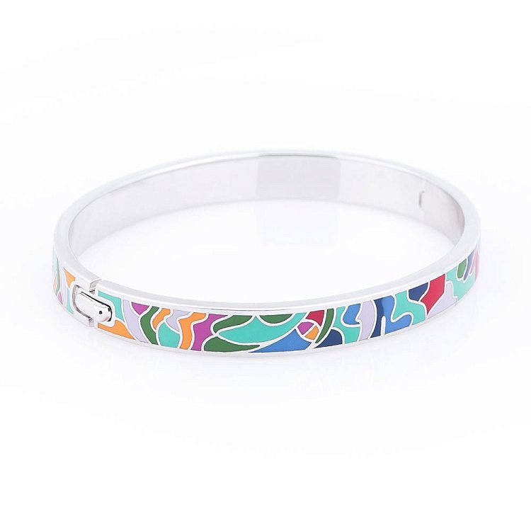 Серебряный браслет с эмалью 141187 от ювелирного магазина Оникс