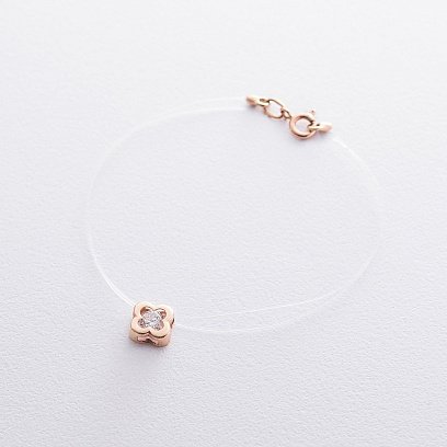 Золоте кольє на лісці "Конюшина" кол01083