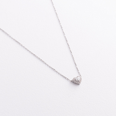 Золоте кольє "Сердечко" з діамантами колб0179ca №2