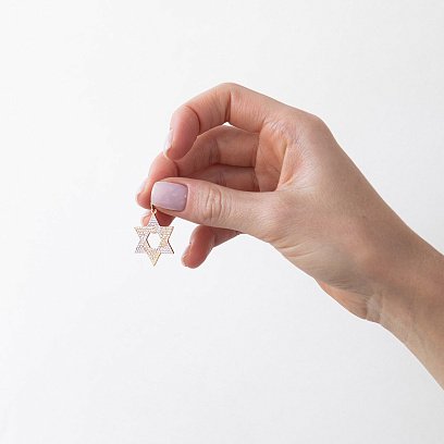 Золотая подвеска "Звезда Давида" п02401 №2