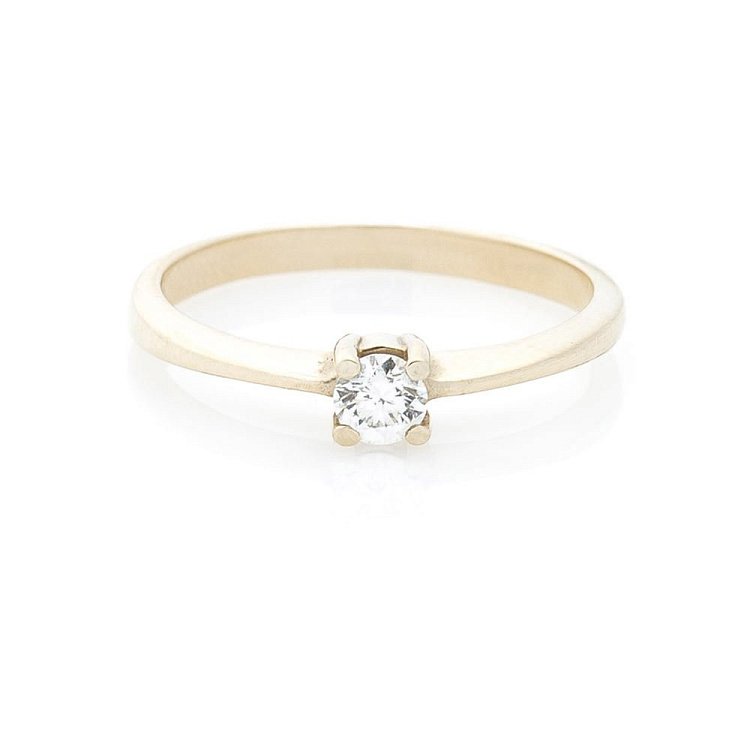 Золота заручальна каблучка (діаманти) 501714 від ювелірного магазину Онікс - 2