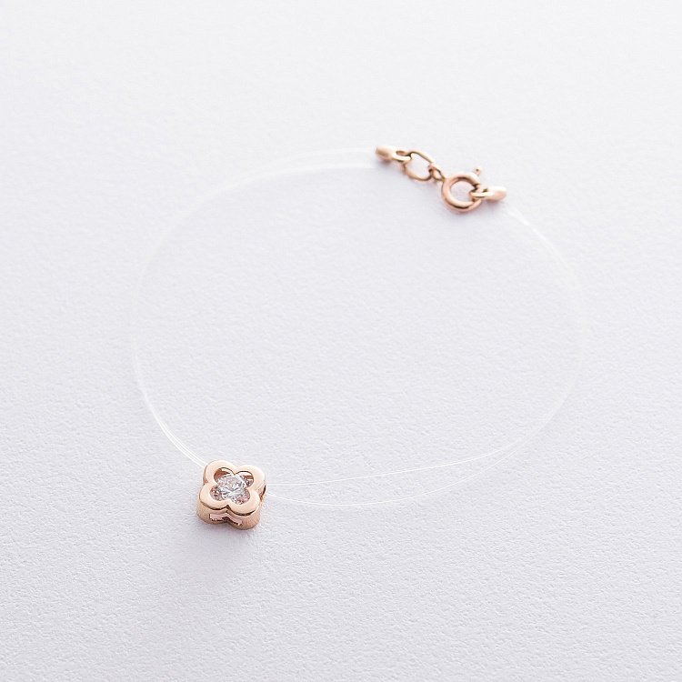 Золоте кольє на лісці "Конюшина" кол01083 від ювелірного магазину Онікс