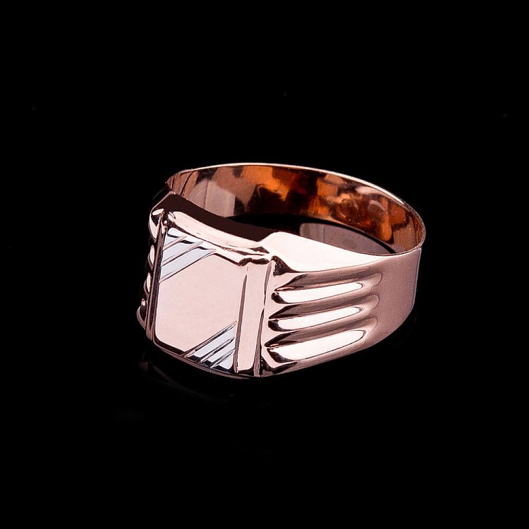 Золотая печатка к04372 от ювелирного магазина Оникс - 3