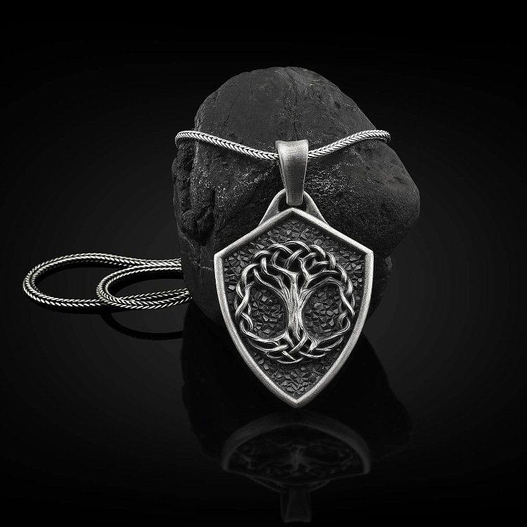 Серебряный кулон "Скандинавское древо жизни" 133191 от ювелирного магазина Оникс