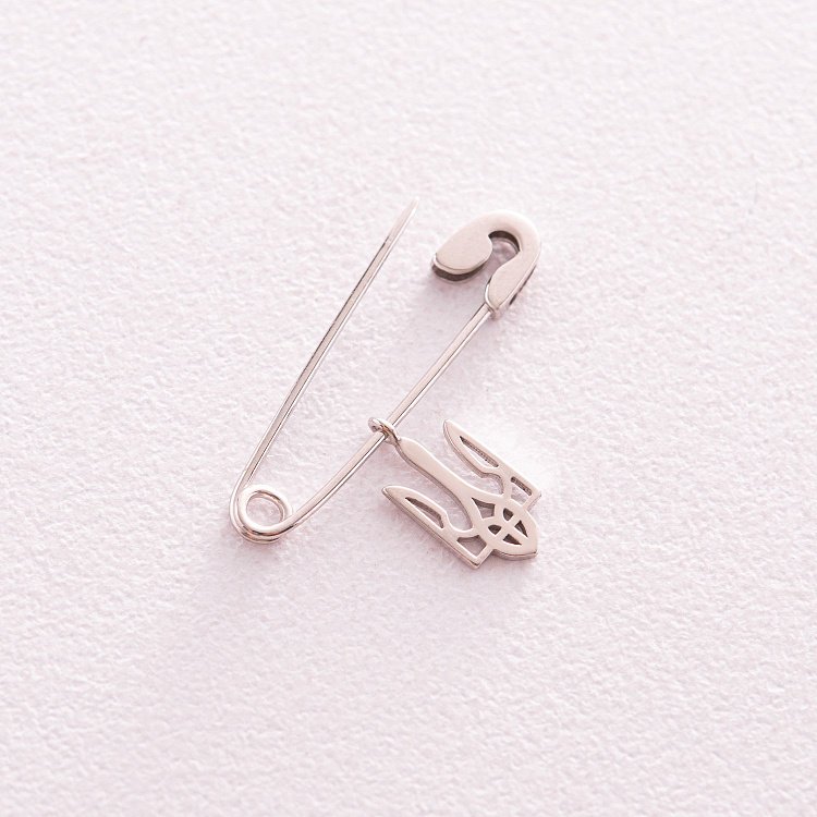 Серебряная булавка "Герб Украины - Тризуб" 21055 от ювелирного магазина Оникс - 2