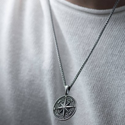 Срібний кулон "Компас. Полярна зірка" 133186 №6