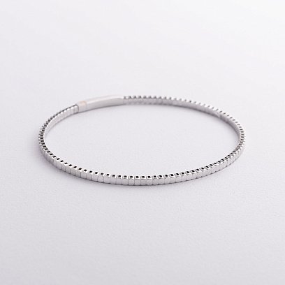 Жорсткий браслет "Kylie" у білому золоті б05571 №5