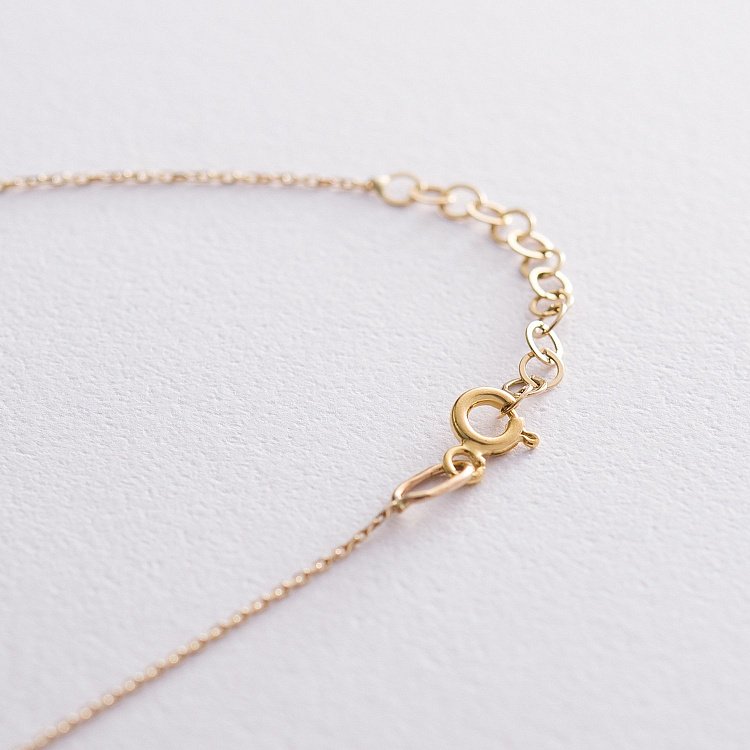 Жіноче кольє з жовтого золота (фіаніт) кол00600 від ювелірного магазину Онікс - 4