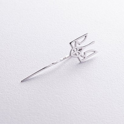 Золотая заколка "Герб Украины - Тризуб" зак00343 №5