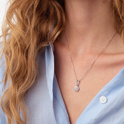 Золота підвіска з діамантами п181 №4