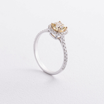 Золота каблучка з діамантами 245111121 №4