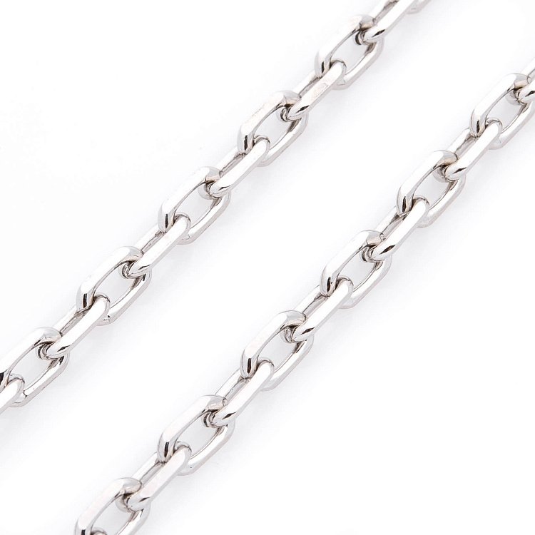 Срібний родований ланцюжок. Якірне плетіння р011682 від ювелірного магазину Онікс - 1