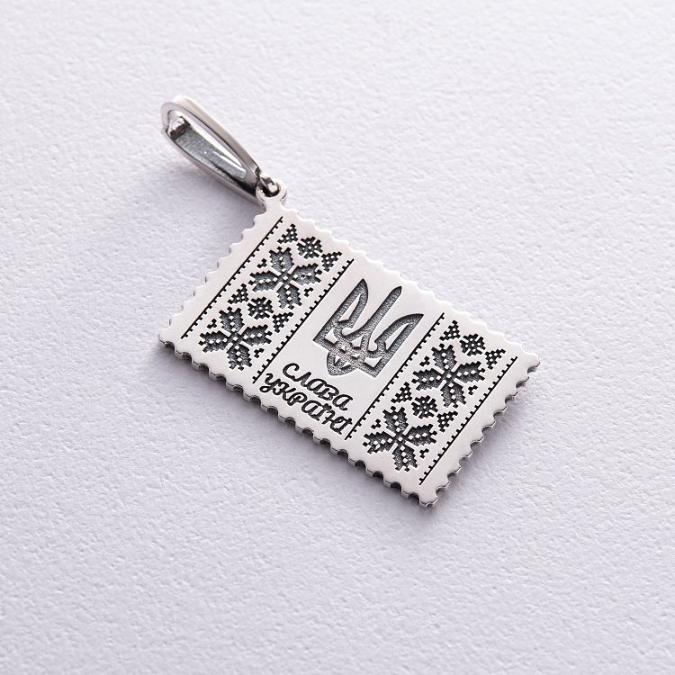 Серебряный кулон "Герой на тракторі. Слава Україні" 1005 от ювелирного магазина Оникс - 5