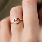 Кольцо "Сердечко" в красном золоте к07409 от ювелирного магазина Оникс - 3