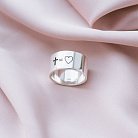 Серебряное кольцо с гравировкой "Моя вера - моя любовь!" 112143вер от ювелирного магазина Оникс - 2