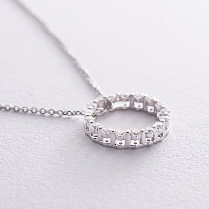 Золоте кольє з діамантами колб0109z №7