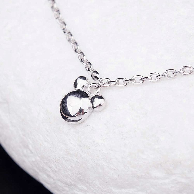 Серебряный браслет на ногу с мышками и сердцами 14971 от ювелирного магазина Оникс - 1