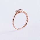 Золотое кольцо "Змей Уроборос" к07037 от ювелирного магазина Оникс
