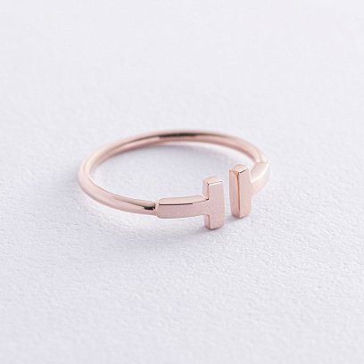 Каблучка "Tina" в червоному золоті к05179 №6