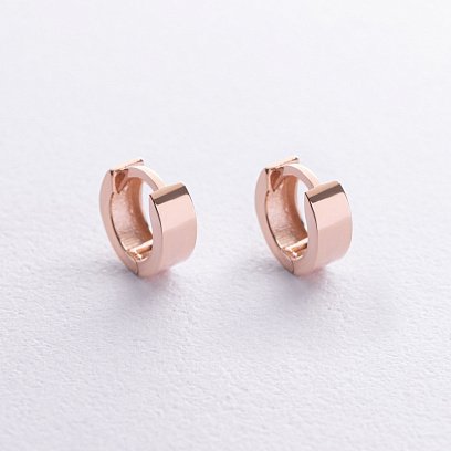 Серьги - кольца в красном золоте mini с08821