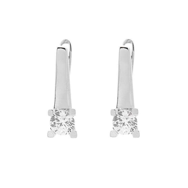 Золоті сережки з фіанітами с05521 від ювелірного магазину Онікс