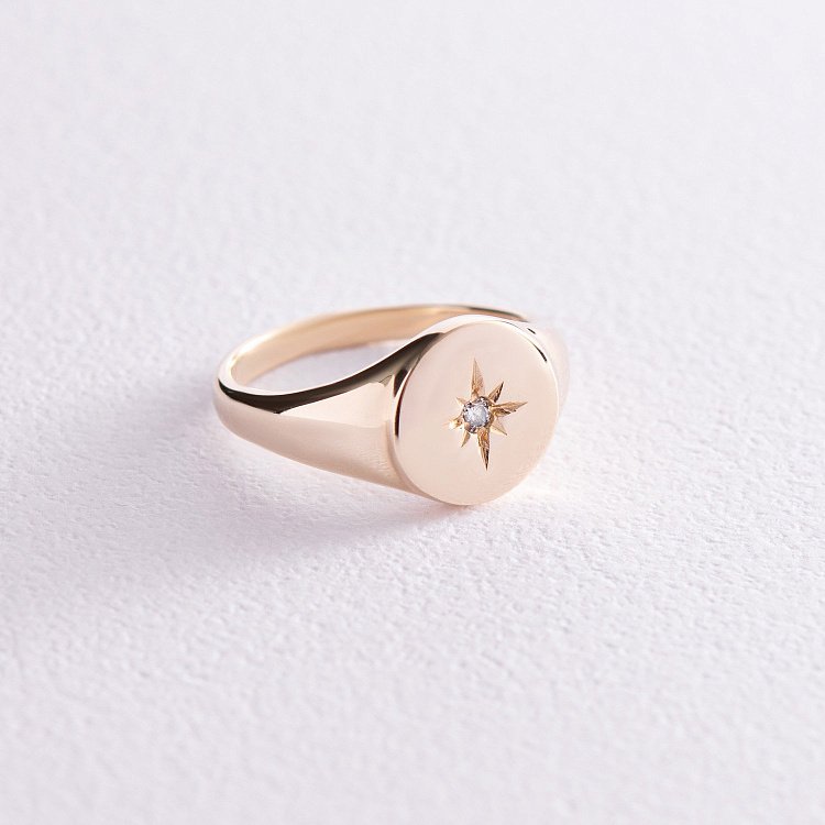 Золотое кольцо "Полярная звезда" к06742 от ювелирного магазина Оникс - 22