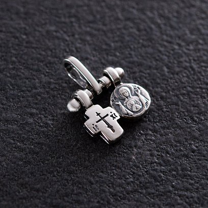 Серебряная подвеска с Божьей Матерью (чернение) 132883