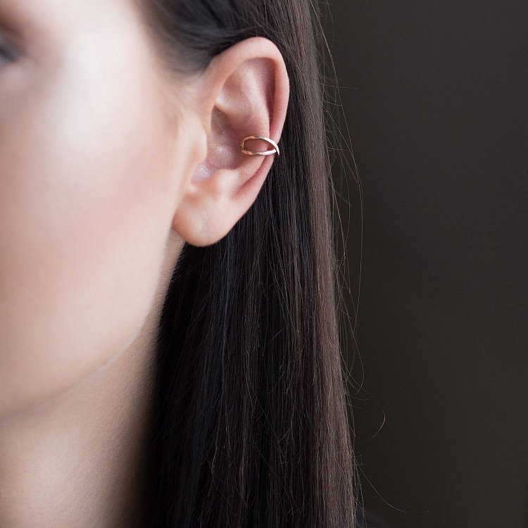 Сережка - каффа в червоному золоті с06361 від ювелірного магазину Онікс - 2