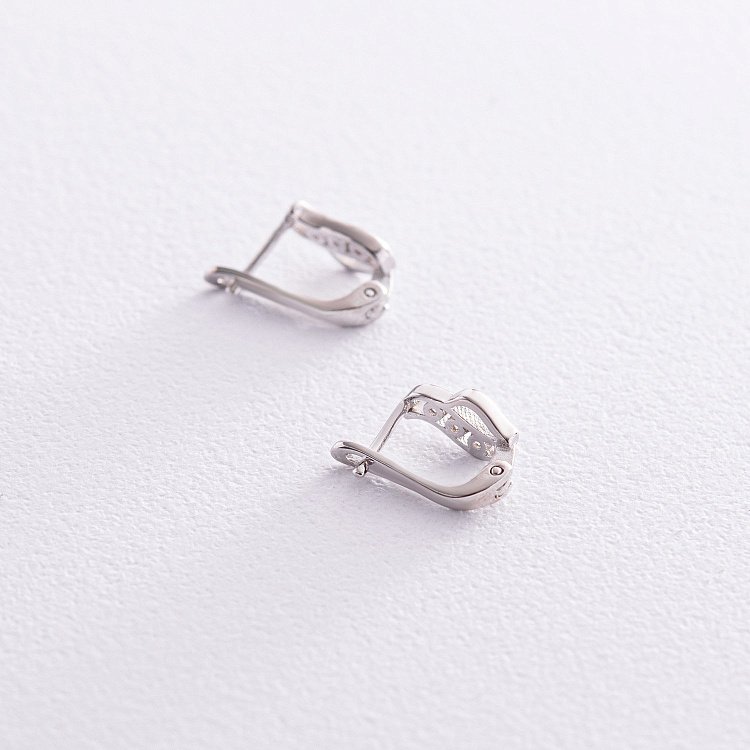 Дитячі срібні сережки з фіанітами 123255 від ювелірного магазину Онікс - 2