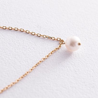 Браслет із перлиною (жовте золото) б05265 №3