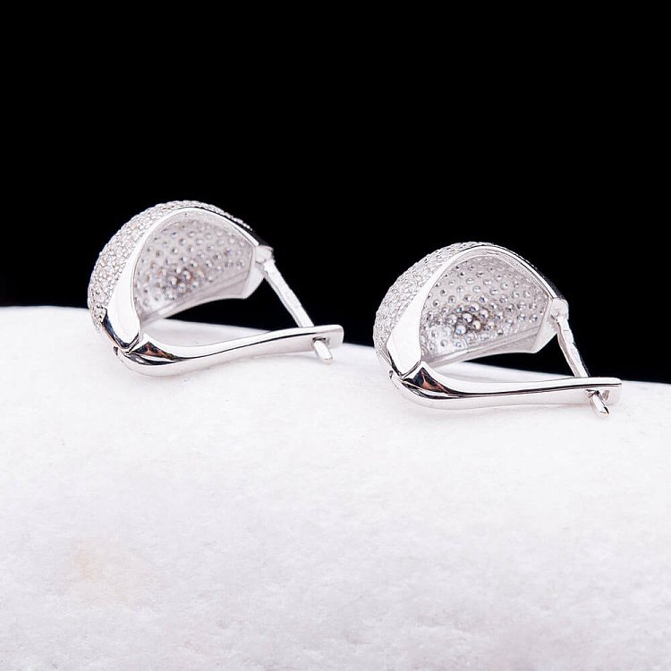 Золотые серьги с фианитами с03662 - 2 Золотые серьги с фианитами с03662 от ювелирного магазина Оникс - 2