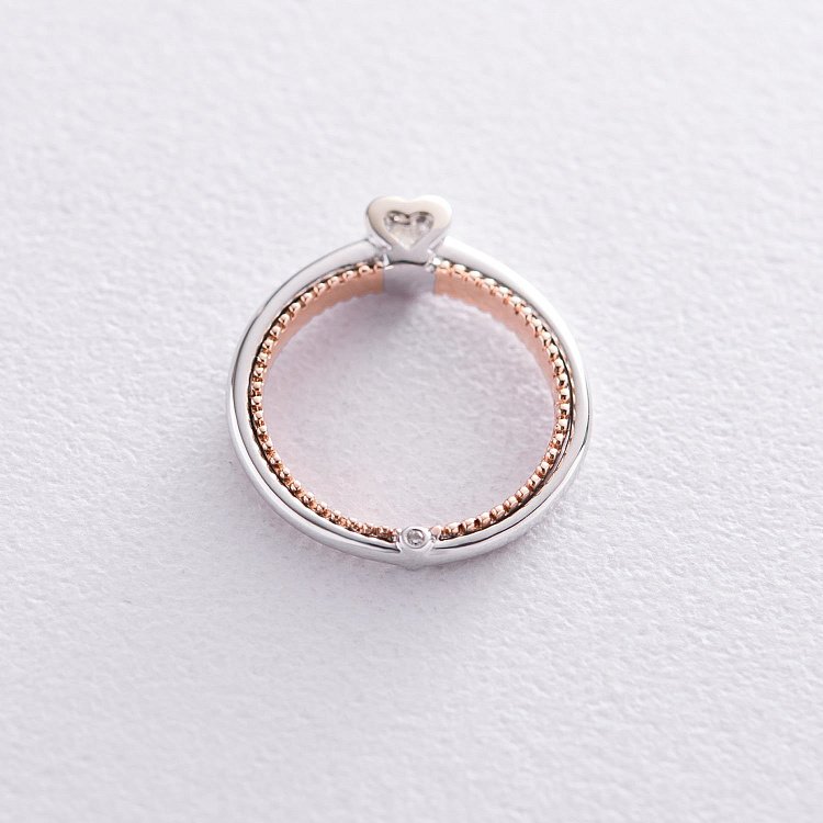 Золота заручальна каблучка з діамантом кб0269lg від ювелірного магазину Онікс - 2