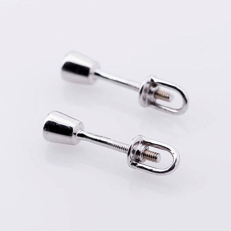 Золотые серьги-гвоздики с бриллиантами е0687б от ювелирного магазина Оникс - 2