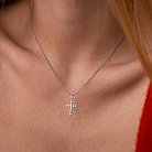 Хрестик з діамантами (біле золото) пб0311nl от ювелирного магазина Оникс - 1