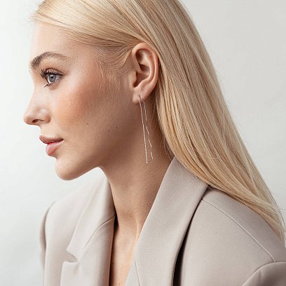 Висячі сережки "Міллі" у сріблі 123172 №2