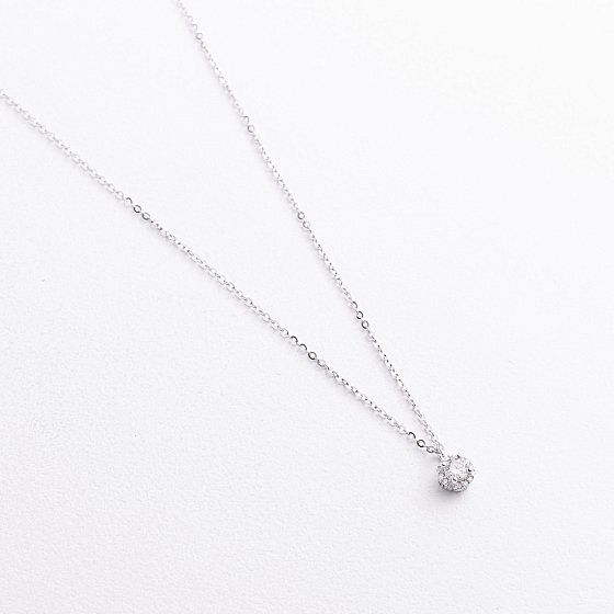 Серебряное колье с фианитами 181388 №2