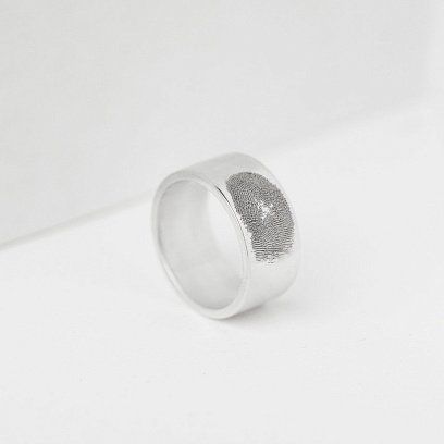 Кольцо с отпечатком пальца 112126о №7