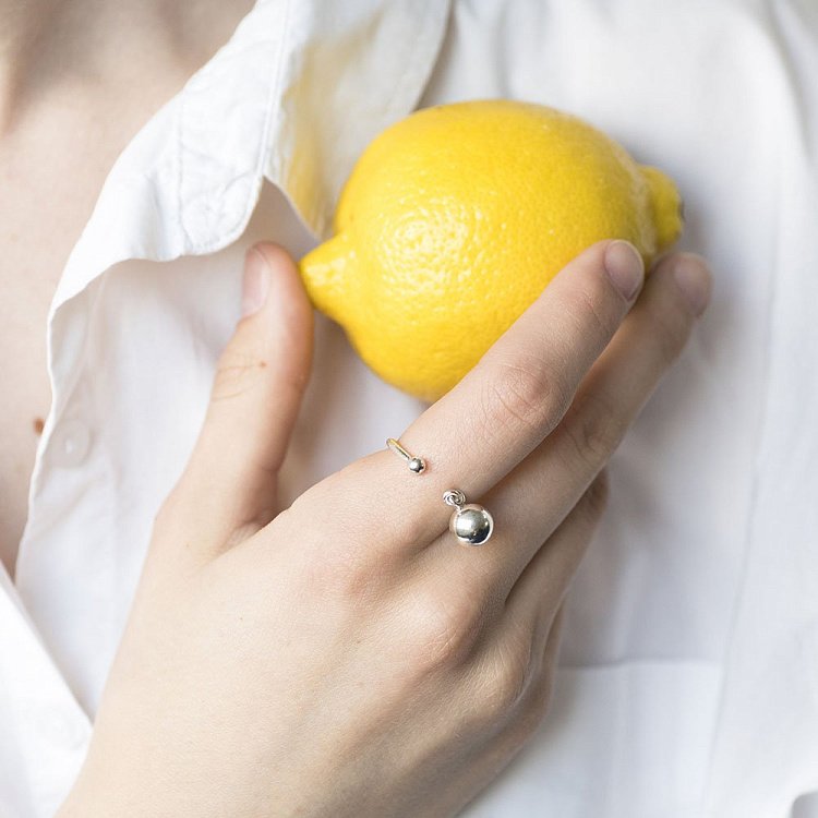 Срібний перстень "Шар" 111993 від ювелірного магазину Онікс - 5