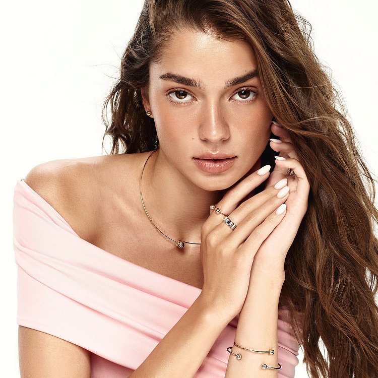 Кольє - чокер "Adele" (червоне золото) з кулькою кол02543 від ювелірного магазину Онікс - 1