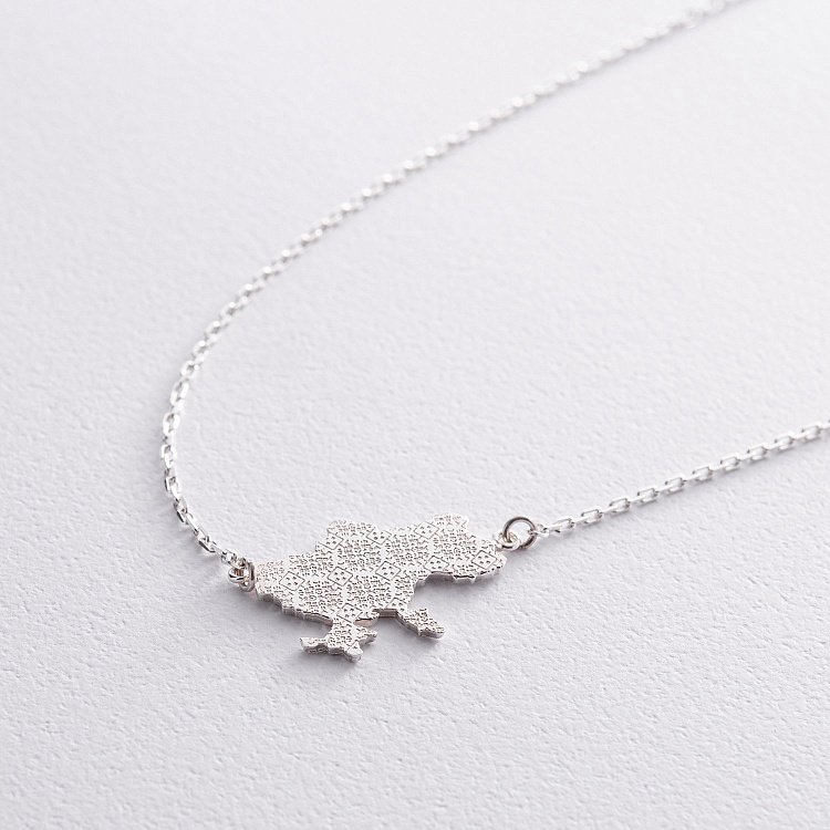 Серебряное колье "Мой дом - моя Украина" 181212home от ювелирного магазина Оникс - 6