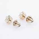 Золоті сережки-пусети з діамантами е0465ж от ювелирного магазина Оникс - 2