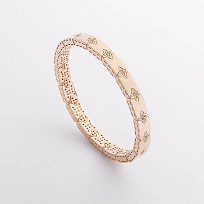 Браслет "Brianna" у жовтому золоті (фіаніти) б05787