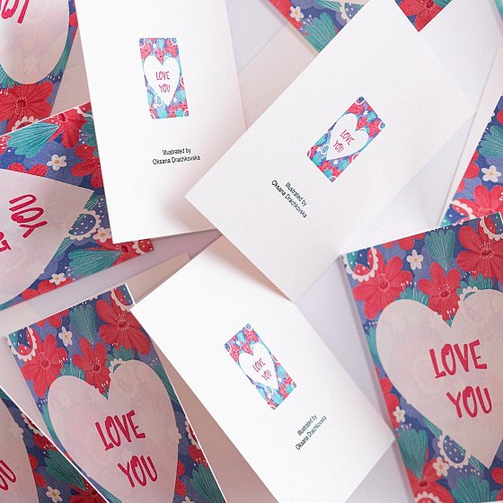 Листівка до Вашого подарунку "LOVE YOU" №4