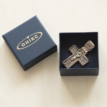 Православный крест "Распятие" (чернение) п01877 №8