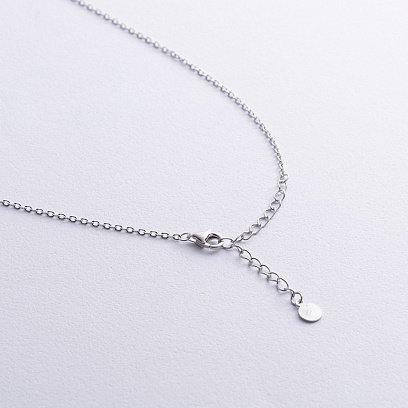 Серебряное колье с разноцветными фианитами 181301 №5