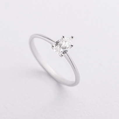 Помолвочное золотое кольцо с бриллиантом 245701121 №5