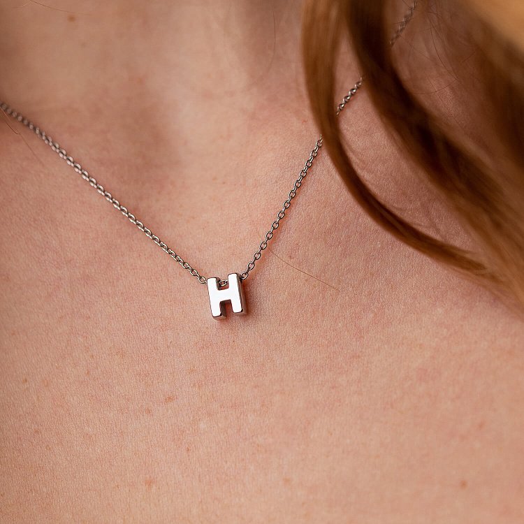 Срібне кольє з літерою "Н" 1105 Н від ювелірного магазину Онікс - 4