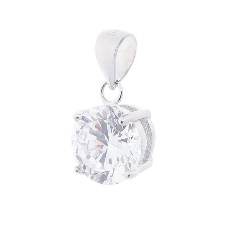 Срібний кулон (фіаніт) 132698 від ювелірного магазину Онікс